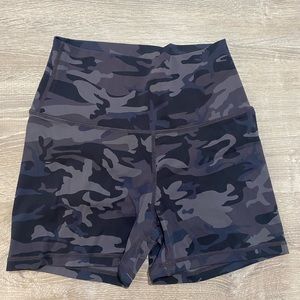 ECHT black camo biker shorts